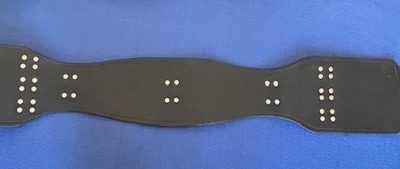 Leder Bondage Gürtel Extrabreit mit seitlichen und Zentraler Öse