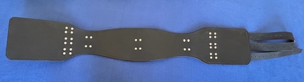 Leder Bondage Gürtel Extrabreit mit seitlichen und Zentraler Öse